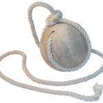 (Spherical) stone & rope