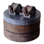 Stone, iron element & two iron wheels